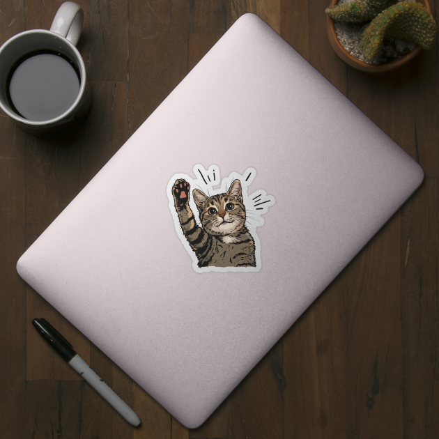 Cat Paw High Five by Mad Swell Designs